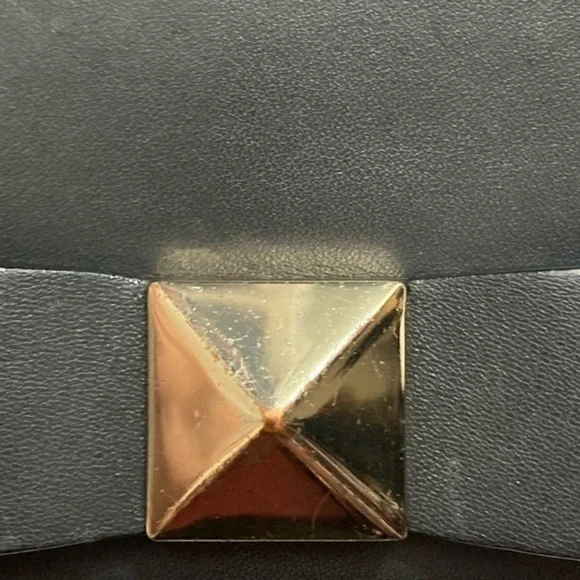 Kate spade dark gray leather bow wallet